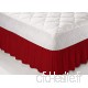 Textile .Plus® Rouge Double à Volants Platform Base Tour de lit en Polycoton - B073Y8QSTZ
